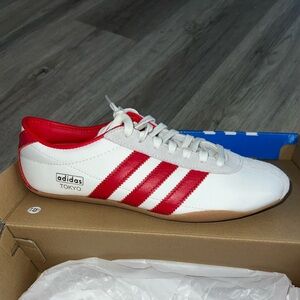 Adidas Tokyo White and Red Sneakers